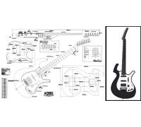 Plan of a Parker Nitefly Electric Guitar - Full Scale Print