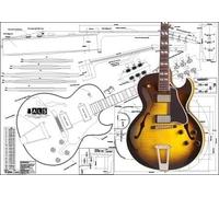 Plan of ES-175 Archtop Electric Guitar - Full Scale Print by ALS