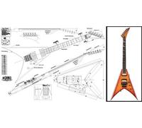 Plan of Jackson King V Electric Guitar - Full Scale Print