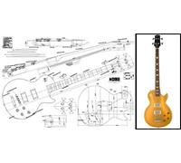 Plan of Les Paul Bass - Full Scale Print