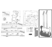 Plan of Telecaster Double-Neck Electric Guitar - Full Scale Print