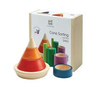 Plan Toys - Pyramid for stacking and recessed - Wood - PT5465