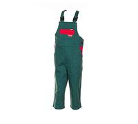 Planam 166146 Size 146/152 Children's Dungarees - mid Green/red
