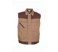 Planam 2364060 Size 2X-Large "Highline" Vest - Khaki/Brown/Zinc