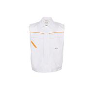 Planam 2367068 Size 4X-Large "Highline" Vest - Pure White/Yellow