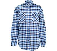 Planam Size 37/38 480037 Hemd "Country" Long Sleeve Shirt - Blue Checked