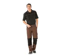 Planam - Canvas 320 Bundhose Braun/Schwarz 48 - pants - P2222z