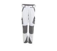 Planam Women's Norit Men's Work Trousers Utility Pants, White/zinc, 10