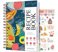 PLANBERRY Recipe Book, Blank Cook Journal, Fresh Multifruit | 14 x 21 cm, 60 recipes, Do it yourself cookbook to write in your own recipes, Meal planner notebook for men & women
