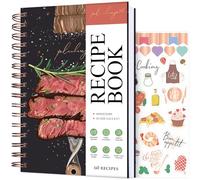 PLANBERRY Recipe Book, Blank Cook Journal, Grilltopia | 14 x 21 cm, 60 recipes, Do it yourself cookbook to write in your own recipes, Meal planner notebook for men & women