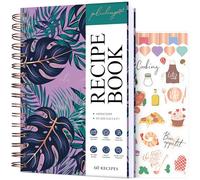 PLANBERRY Recipe Book, Blank Cook Journal, Wild Purple | 14 x 21 cm, 60 recipes, Do it yourself cookbook to write in your own recipes, Meal planner notebook for men & women