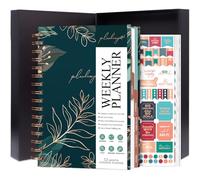 PLANBERRY Weekly Planner Premium, Undated, Goals, Budget, Green Pastures