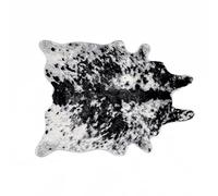 Plancholo Cow Hide Area Rug Animals Faux Fur Rug, 2ft X 3ft, Area Carpet Animal Skin Mat for Bedroom Living Room, Black and White