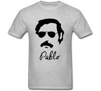 PLANDOO Men's Pablo Escobar T Shirt Grey L