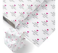 PlandRichW Valentine's Day Wrapping Paper - 6 Pre-Folded Sheets, Heart Pattern for Gift Wrapping, Anniversary, Birthday, Sweet Heart Design - 20 x 29 Inch