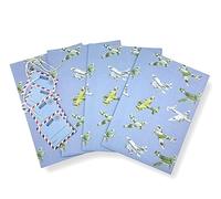 Plane Airplane Aeroplane Bomber War Planes Recycled and Recyclable Eco Printed Gift Wrap - 4 Sheets and 4 Airmail Gift Tags - Birthday - Father'sDay - Christmas - Crafting