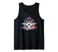 Plane Fighter Jet War Combat Airplane Pilot US Flag Tank Top