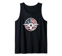 Plane Firefighting Jet War Combat Airplane Pilot US Flag Tank Top
