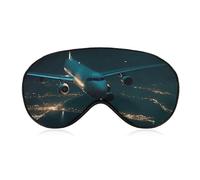 Plane Flying at Night Sleep Mask for Women Men, Breathable Soft Sleeping Mask Adjustable Eye Cover Light Blocking Eye Masks for Travel, Home, Office, Nap, Flights