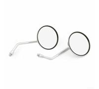 Plane Glass Rear View Mirrors 10mm for Suzuki for GT Series Plane | for heavy-duty metal frame, scratch resistant, round design, suits GT380/GT250, weatherproof build