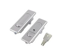 Plane Handle Panel Door Locks Electrical Cabinet Box Lock Furniture Drawer Wardrobe Locks 1Pcs(MS509 Silver Plated,with Key)