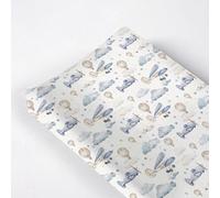 Plane Hot Air Balloon Transportation Pattern Baby Changing Pad Cover, Unisex Aircraft Clouds Stars Nursery Diaper Changing Table Pad Mat Sheet for Boys Girls-16x32
