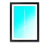 Plane in The Sky in Abstract Framed Print | A2 Black Framed Wall Art | Ready to Hang | Abstract Vehicle Picture | Living Room Bedroom Lounge Office