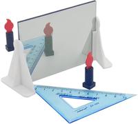Plane Mirror Imaging Experiment Kit, Semi-Reflective Optics Lab Apparatus | Hands-on Light Reflection Physics Teaching Instrument for Middle School Student STEM Classroom