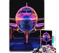 Plane Neon Adult Jigsaw Puzzle 1000pcs (70x50cm) Gift | Choose a mindful activity for adults around the table for shared leisure.