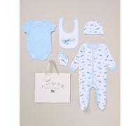 Plane Print 5-Piece Hanging Gift Set Rock a Bye Baby Blue 0-3 m