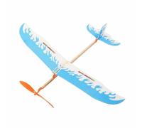 Plane Rubber Band Powered Airplane Kit Hand Launch Model Propeller Toy Reinforced Fuselage extended glide time quick assembly suitable fairs park learning physics, 668 Thunderbird