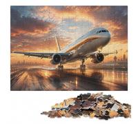 Plane Sunset Colourful Wooden Puzzle for Adults, 300 Pieces | A hands-on home pastime - a simple way to organise the image on quiet evenings.