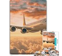 Plane Sunset Puzzle for Adults 1000pcs (38x26cm) Jigsaw Challenge | Indoor activity for adults around the table for relaxed downtime.