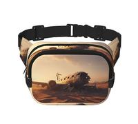 Plane wreckage Printed fashionable waist bag, unisex messenger bag, fashionable travel waist bag