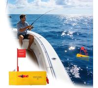 Planer Boards for Trolling - 9.6 In / 24.5 Cm Abs Pc Diving Board, Left & Right Flag, Planner Board for Efficient Bait Fishing Towing from the Boat with Side Clip Quick Handle (Left)