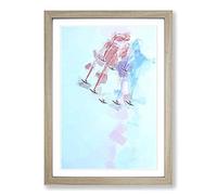Planes in Formation in Abstract Framed Print | A2 Oak Framed Wall Art | Ready to Hang | Abstract Fantasy Picture | Living Room Bedroom Lounge Office