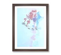 Planes In Formation In Abstract Modern Framed Print | A4 Walnut Framed Wall Art | Ready to Hang | Abstract Fantasy Picture | Living Room Bedroom Lounge Office
