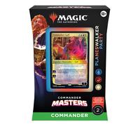 Magic The gathering commander Masters commander Deck - Planeswalker Party (100-card Deck 2-card collector Booster Sample Pack + Accessories)