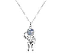 Planet Astronaut Birthday Gift Wild 925 Sterling Silver Clavicle Chain Literary Temperament Personality Female Necklace-T07