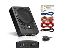 Planet Audio P8AWK Low Profile 8 Inch Under Seat Powered Car Subwoofer - 800 High Output, Built-in Amplifier, for Truck, Boxes and Enclosures, Remote Subwoofer Control