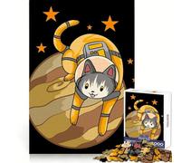 Planet Cat Jigsaw Puzzle 1000 Piece for Teenagers Reason Skill Toy Relaxing Fun Exact Cut (50x75cm)