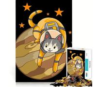 Planet Cat Jigsaw Puzzles for Adults1000 Pieces Improve Memory Relax Mind Sharp Edge Art Collection Piece (38x26cm)