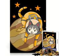 Planet Cat Puzzle for Teenagers 1000 Pieces Smart Reason Toy Stress Release Sharp Edge Birthday Gift (38x52cm)