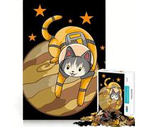 Planet Cat Puzzle for Teenagers 1000 Pieces Smart Reason Toy Stress Release Sharp Edge Birthday Gift (38x52cm)