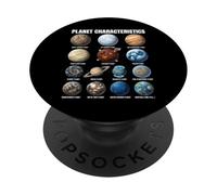 Planet Characteristics Educational Space Science Chart PopSockets Adhesive PopGrip