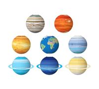 Planet Decorations 8 Pieces - Set Of Hanging Lanterns For The Solar, Colorful Space Theme, Light Paper Patterns | Educational Ceiling Display For Birthday Party 'aul