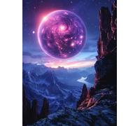 Planet Diamond Art Kits Adults, 5D Diamond Painting Landscape, DIY Adult Crafts, Full Drill Rhinestone Crystal Art and Crafts Picture, Mosaic Production, for Home Wall Decor Gifts 40x54in 4-4347