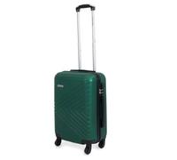 Planet Direct Green Cabin Suitcase (55x36x23cm) | Hard Shell Lightweight Suitcase | 3-Digit Lock | 4 Spinner Wheels | Telescopic Handle | Carry On Luggage