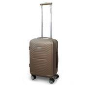 Planet Direct Hard Shell Lightweight 3-Digit Lock 4 Wheel Travel Suitcase 51x35x23cm in Light Bronze | Size: 51 x 35 x 23 cm Planet Direct Light Bronze 51 x 35 x 23 cm