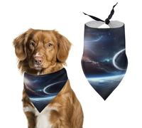 Planet Dog Bandanas Cute Soft Cotton Puppy Scarves Washable Daily Summer Durable Triangle Reversible Bibs Suitable for Small Medium Large Dogs and Cats
